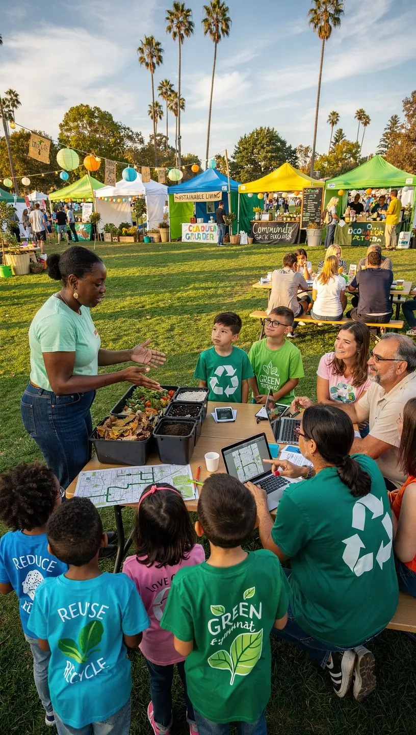 Community mapping in urban planning illustration.